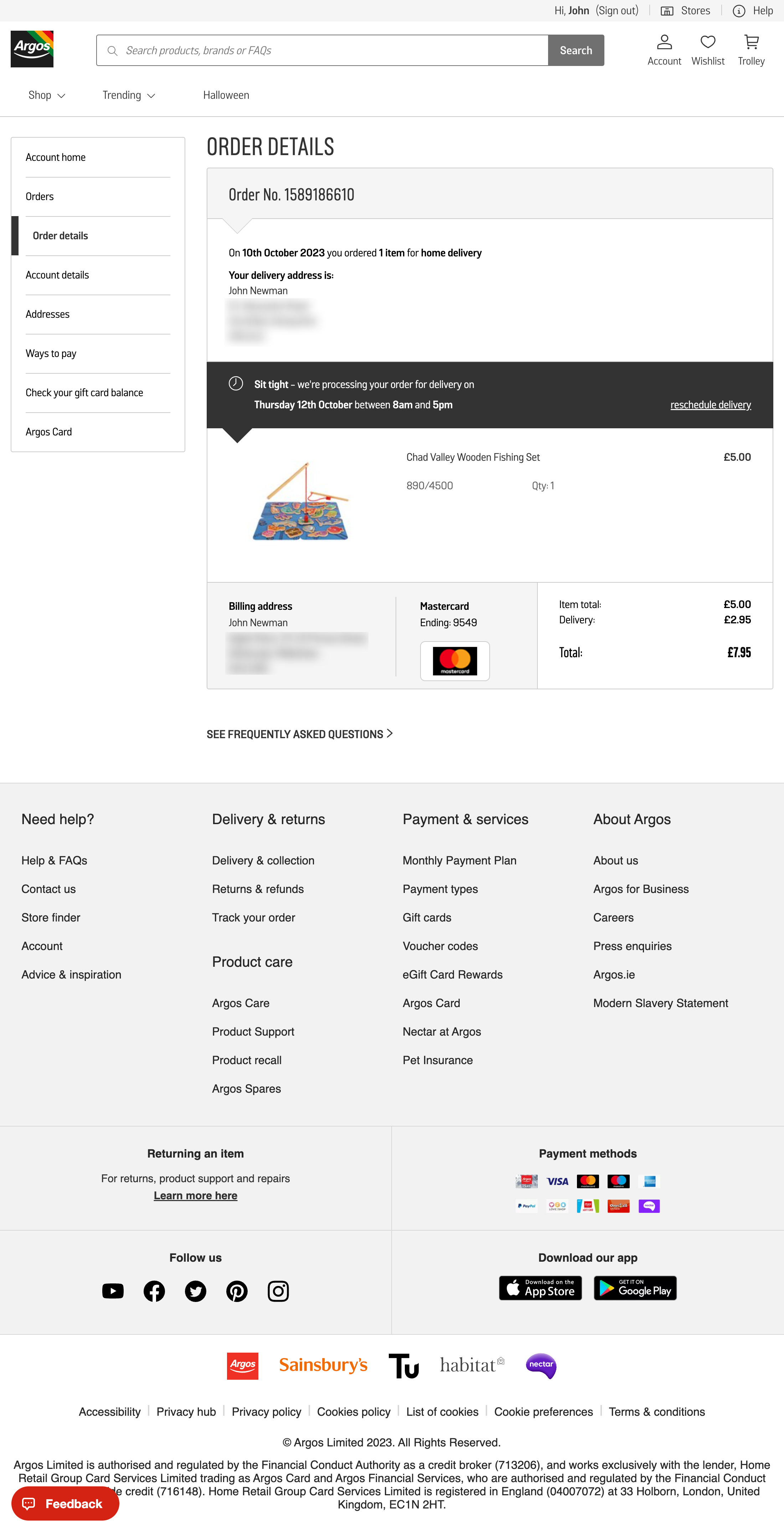 Argos’ Order Tracking Page 29 of 151 Order Tracking Page Examples